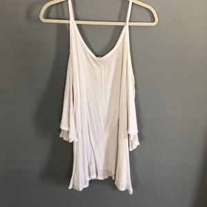 White Off The Shoulder Shirt